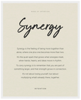 Synergy Word of Intention Framed print 40x50 cm / 16x20″ White frame Linen paper