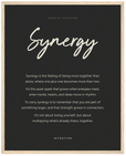 Synergy Word of Intention Framed print 40x50 cm / 16x20″ Wood frame Carbon paper