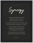 Synergy Word of Intention Framed print A2 (42 x 59.4 cm) Black frame Carbon paper