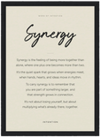 Synergy Word of Intention Framed print A2 (42 x 59.4 cm) Black frame Linen paper
