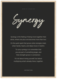 Synergy Word of Intention Framed print A2 (42 x 59.4 cm) Wood frame Carbon paper