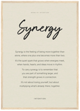 Synergy Word of Intention Framed print A2 (42 x 59.4 cm) Wood frame Linen paper