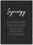 Synergy Word of Intention Framed print 50x70 cm / 20x28″ Black frame Carbon paper