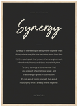 Synergy Word of Intention Framed print 50x70 cm / 20x28″ Wood frame Carbon paper