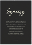 Synergy Word of Intention Framed print A1 (59.4 x 84.1 cm) Black frame Carbon paper