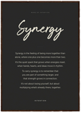 Synergy Word of Intention Framed print A1 (59.4 x 84.1 cm) Dark wood frame Carbon paper