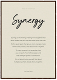 Synergy Word of Intention Framed print A1 (59.4 x 84.1 cm) Dark wood frame Linen paper