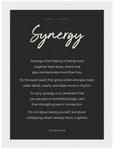 Synergy Word of Intention Framed print A1 (59.4 x 84.1 cm) White frame Carbon paper