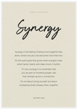 Synergy Word of Intention Framed print A1 (59.4 x 84.1 cm) White frame Linen paper