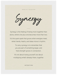 Synergy Word of Intention Framed print 70x100 cm / 28x40″ White frame Linen paper