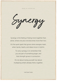 Synergy Word of Intention Framed print 70x100 cm / 28x40″ Wood frame Linen paper