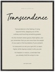 Transcendence Word of Intention Framed print 60x80 cm / 24x32″ Black frame Linen paper