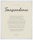 Transcendence Word of Intention Framed print 40x50 cm / 16x20″ White frame Linen paper