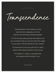 Transcendence Word of Intention Framed print 60x80 cm / 24x32″ White frame Carbon paper