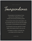 Transcendence Word of Intention Framed print 60x80 cm / 24x32″ Black frame Carbon paper