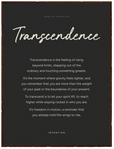 Transcendence Word of Intention Framed print 60x80 cm / 24x32″ Dark wood frame Carbon paper