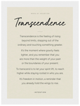 Transcendence Word of Intention Framed print 13x18 cm / 5x7″ White frame Linen paper