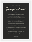 Transcendence Word of Intention Framed print A3 (29.7 x 42 cm) White frame Carbon paper