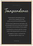 Transcendence Word of Intention Framed print A3 (29.7 x 42 cm) Wood frame Carbon paper