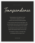 Transcendence Word of Intention Framed print 40x50 cm / 16x20″ White frame Carbon paper