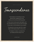 Transcendence Word of Intention Framed print 40x50 cm / 16x20″ Wood frame Carbon paper