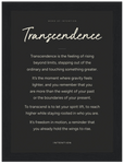 Transcendence Word of Intention Framed print A2 (42 x 59.4 cm) Black frame Carbon paper