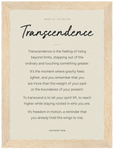 Transcendence Word of Intention Framed print A1 (59.4 x 84.1 cm) Wood frame Linen paper