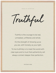 Truthful Word of Intention Framed print 60x80 cm / 24x32″ Wood frame Linen paper