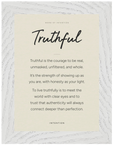 Truthful Word of Intention Framed print 13x18 cm / 5x7″ White frame Linen paper