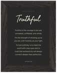 Truthful Word of Intention Framed print 21x29.7 cm / 8x12" Black frame Carbon paper