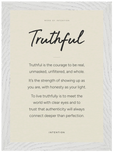 Truthful Word of Intention Framed print 21x29.7 cm / 8x12" White frame Linen paper