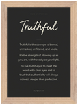 Truthful Word of Intention Framed print 21x29.7 cm / 8x12" Wood frame Carbon paper