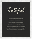 Truthful Word of Intention Framed print 40x50 cm / 16x20″ White frame Carbon paper