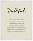 Truthful Word of Intention Framed print 40x50 cm / 16x20″ White frame Linen paper