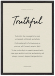 Truthful Word of Intention Framed print A2 (42 x 59.4 cm) Black frame Linen paper