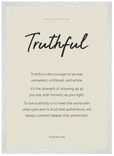 Truthful Word of Intention Framed print A2 (42 x 59.4 cm) White frame Linen paper