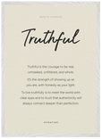 Truthful Word of Intention Framed print 50x70 cm / 20x28″ White frame Linen paper