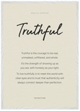 Truthful Word of Intention Framed print A1 (59.4 x 84.1 cm) White frame Linen paper