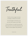 Truthful Word of Intention Framed print 60x80 cm / 24x32″ White frame Linen paper