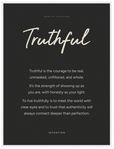 Truthful Word of Intention Framed print 60x80 cm / 24x32″ White frame Carbon paper