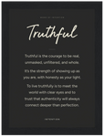 Truthful Word of Intention Framed print 13x18 cm / 5x7″ Black frame Carbon paper