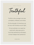 Truthful Word of Intention Framed print 13x18 cm / 5x7″ White frame Linen paper