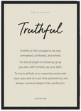 Truthful Word of Intention Framed print A3 (29.7 x 42 cm) Black frame Linen paper