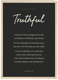Truthful Word of Intention Framed print A3 (29.7 x 42 cm) Wood frame Carbon paper