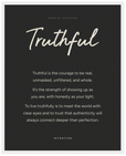 Truthful Word of Intention Framed print 40x50 cm / 16x20″ White frame Carbon paper