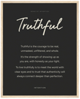 Truthful Word of Intention Framed print 40x50 cm / 16x20″ Wood frame Carbon paper