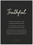 Truthful Word of Intention Framed print A2 (42 x 59.4 cm) Black frame Carbon paper