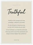 Truthful Word of Intention Framed print A2 (42 x 59.4 cm) White frame Linen paper