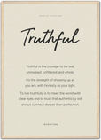 Truthful Word of Intention Framed print A2 (42 x 59.4 cm) Wood frame Linen paper