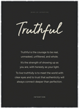 Truthful Word of Intention Framed print 50x70 cm / 20x28″ Black frame Carbon paper
